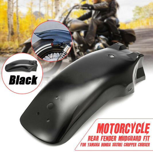 Motorcycle rear metal black fender fender suitable for Cruiser Chopper Cafe Racer for Honda