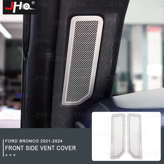 for Ford Bronco 2021-2024 Front A Pillar Air Vent Cover 2pc Stainless Steel