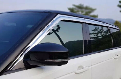 Chrome Window Visor Vent Shades Sun Rain Guards for Range Rover Velar 2017-2021