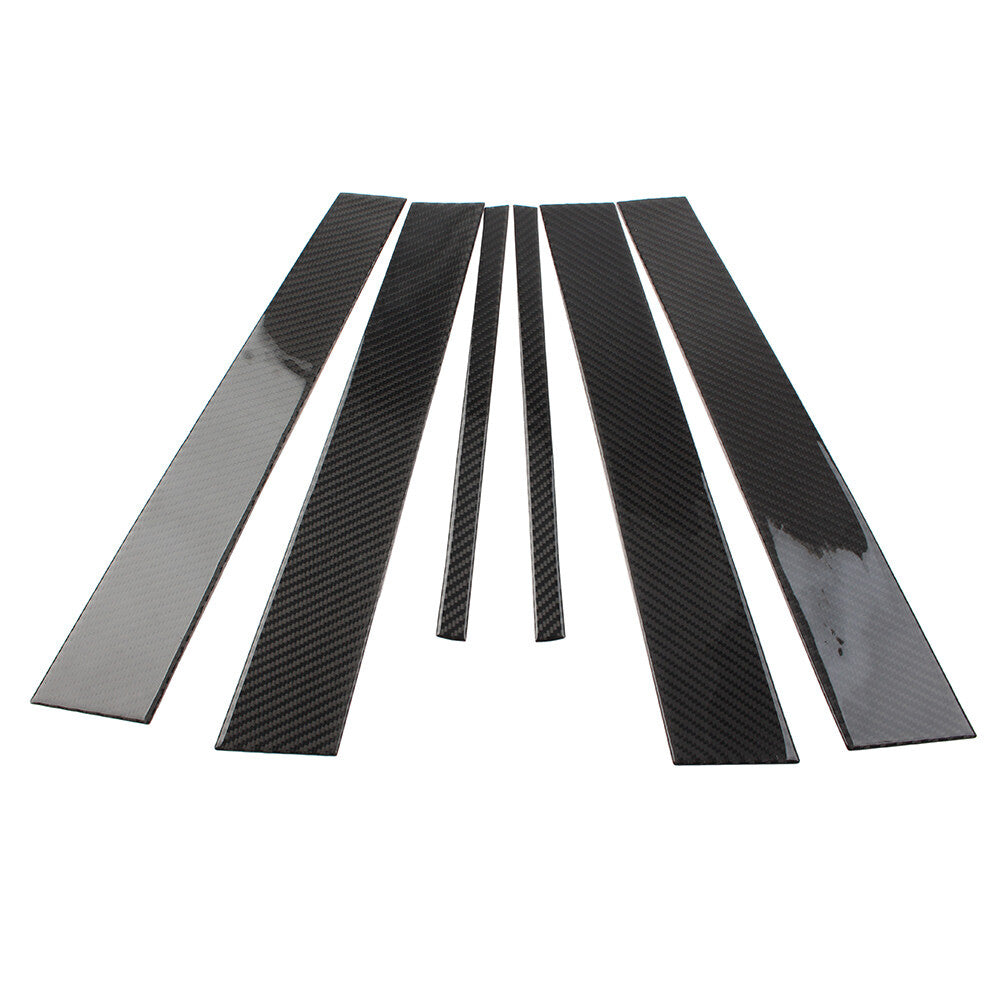 Carbon Fiber Set Pillar Posts Door Window Trim for Infiniti G37 Sedan 2007-2013