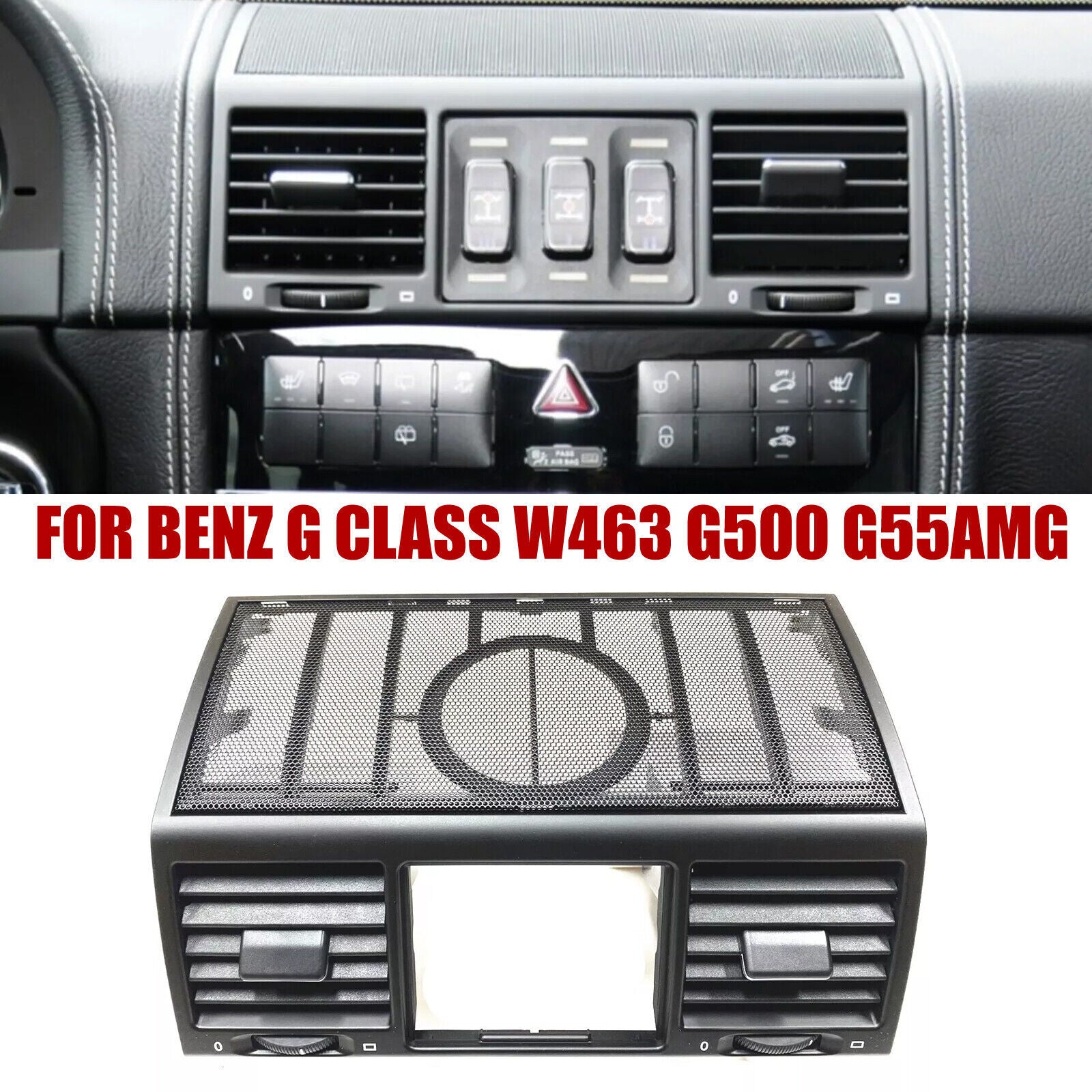Instrument panel speaker ventilation grille protective covers for Mercedes-Benz G-Class W463 2004-2012