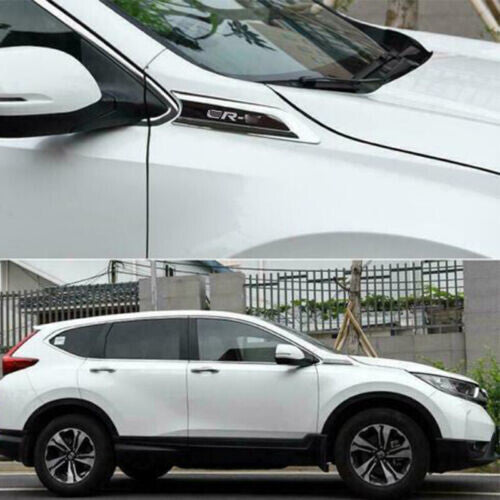 2X for Honda CRV CR-V 2018-2021 New Car Chrome Side Body Emblem Hood Trim Cover