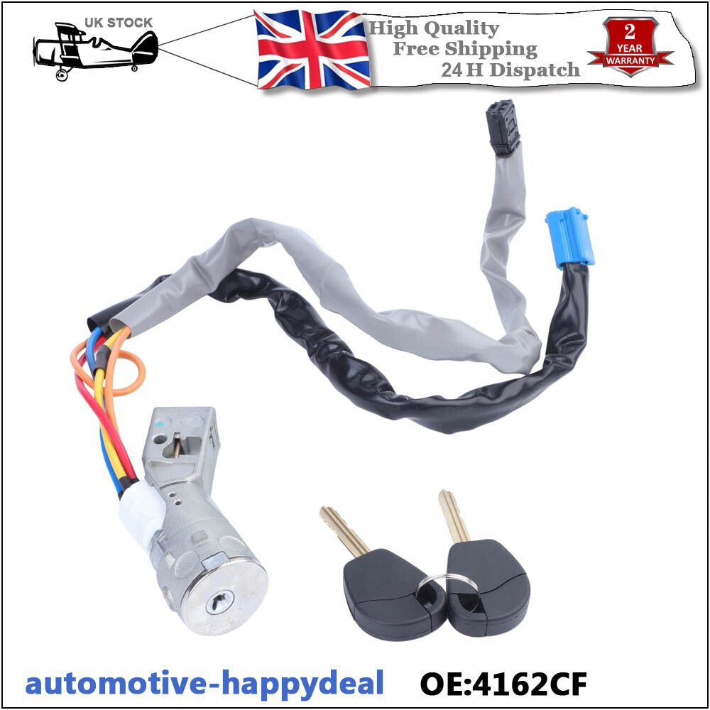 Ignition Lock Barrel Switch 2 Keys Fits for Citroen Berlingo for Peugeot Partner