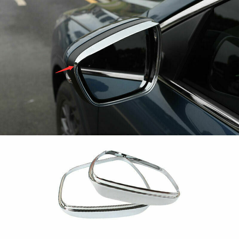 for Ford Escape Kuga 2020-22 2P Chrome Rear View Mirror Rain Eyebrow Frame Trim