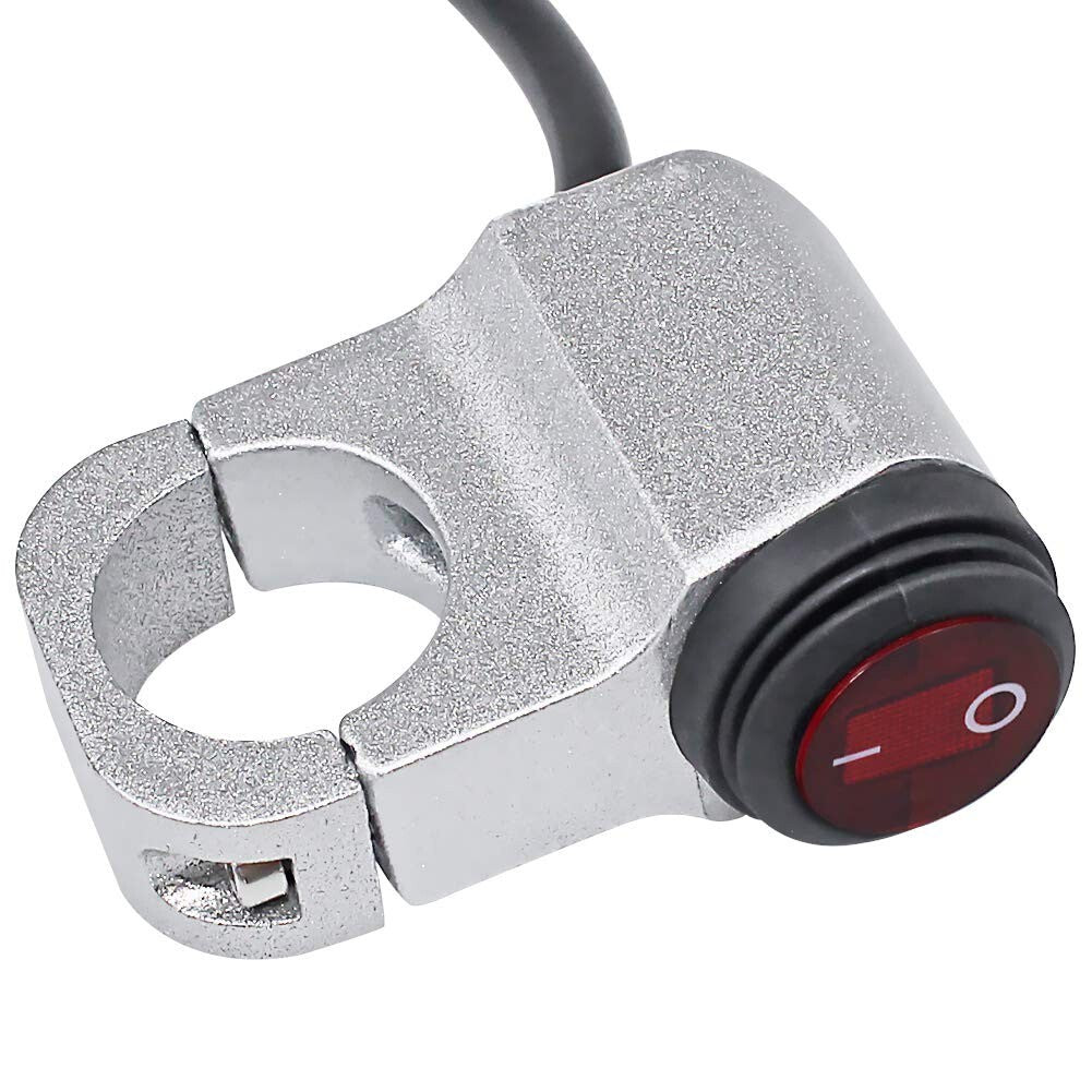 7/8 ATV Handlebar Light Switch,Double Coated, LED Fog Light ON/OFF Switch 12V