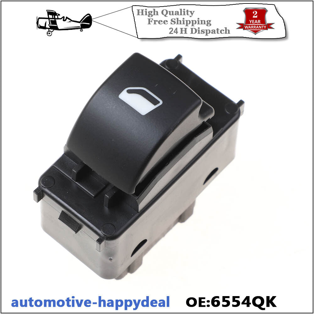 2X ELECTRIC WINDOW SWITCH FRONT LEFT / RIGHT for PEUGEOT for CITROEN BERLINGO 6554QK