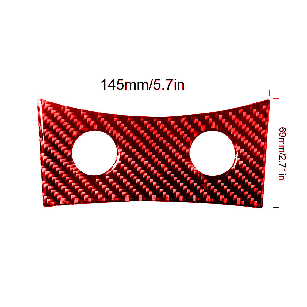 Red Carbon Fiber Below Transmission Console Type B Cover Trim for Infiniti G37