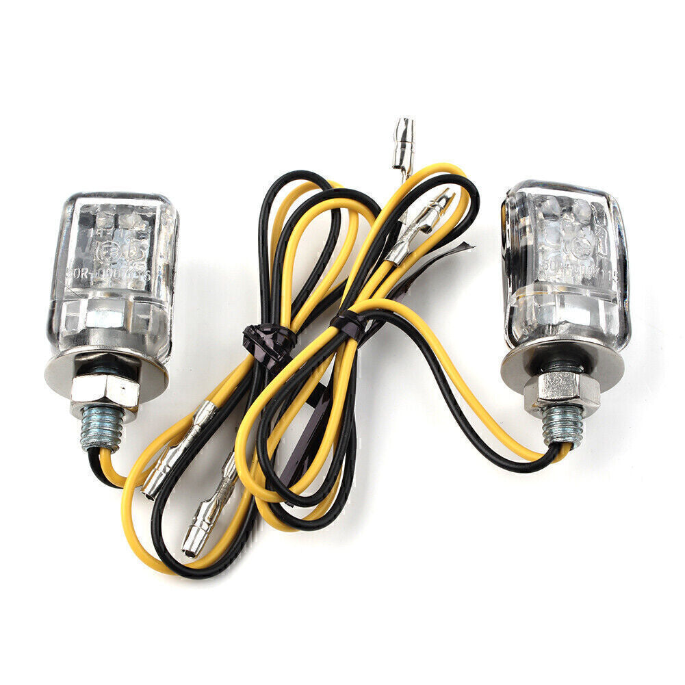 LED Motorcycle Turn Signal Indicator Amber Light Warning Lamp Universal