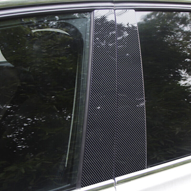 for BMW X1 E84 11-2015 Carbon fiber Pillar Posts Door Window Molding Strip Trims