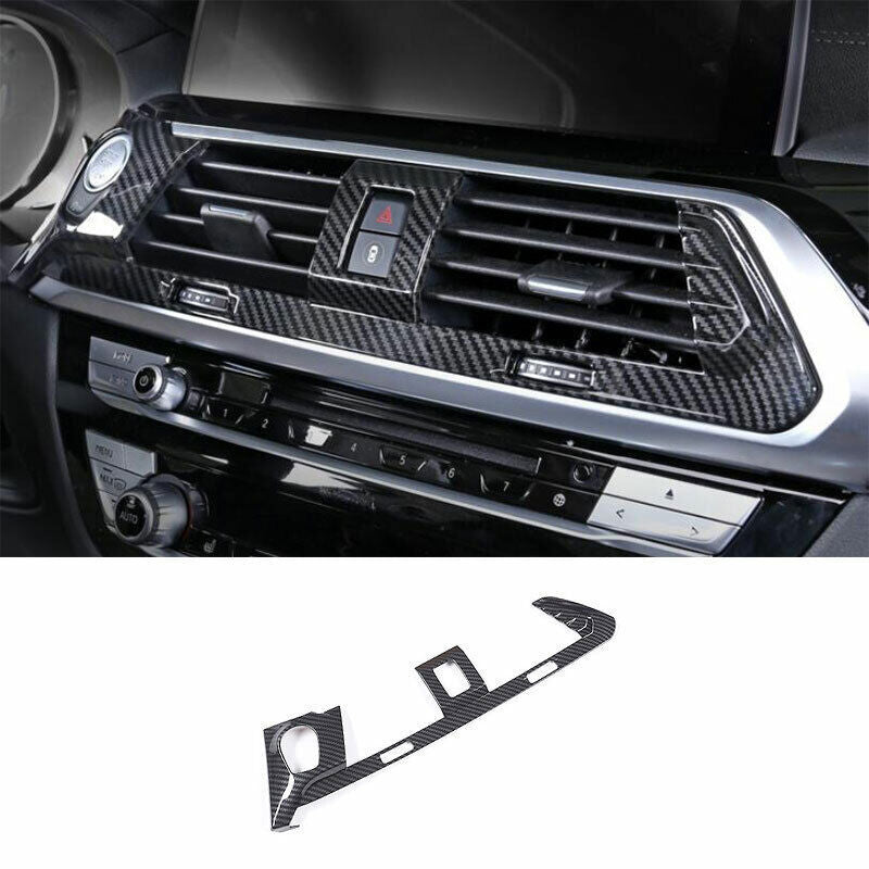 1P ABS Carbon Fiber Middle Console Air Outlet Vent Trim for BMW X3 G01 2018-2021