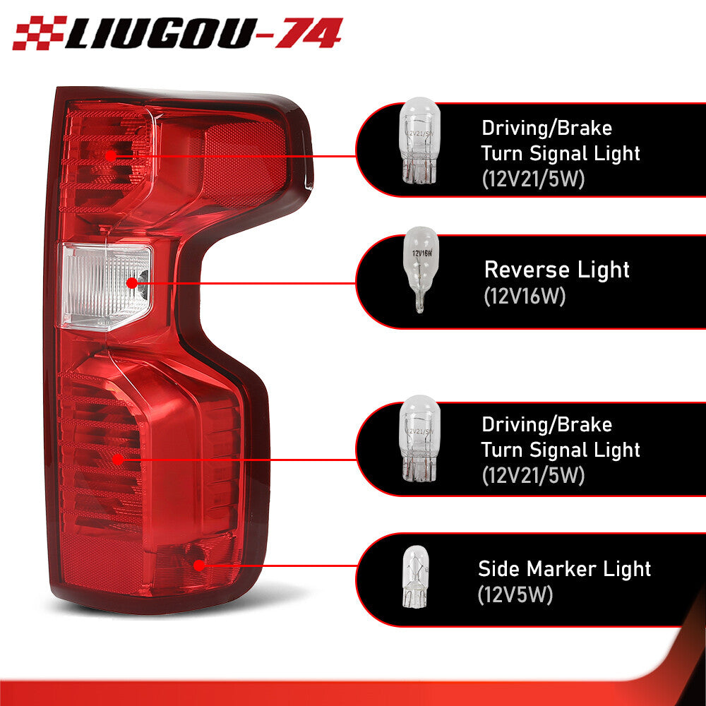 Suitable for 2019-2023 for Chevrolet Silverado 1500 2500 taillight assembly LH+RH