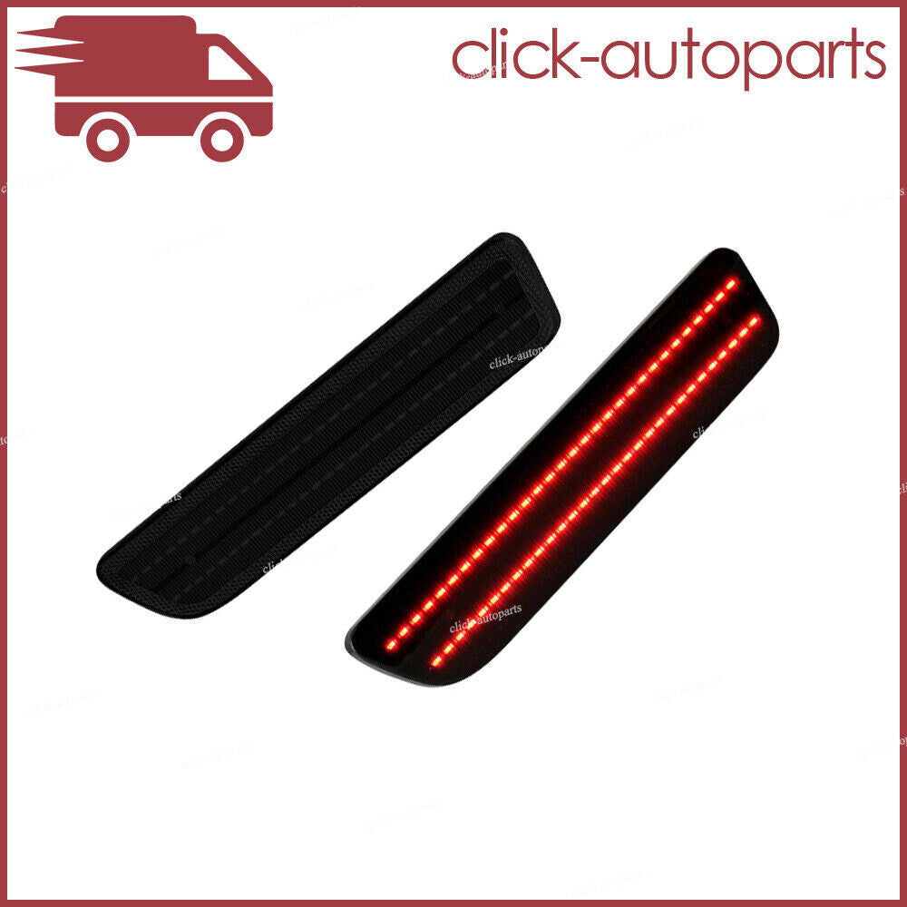 2x Smoke Lens LED Rear Bumper Side Marker Lights Lamp For 2005-09 for Ford for Mustang