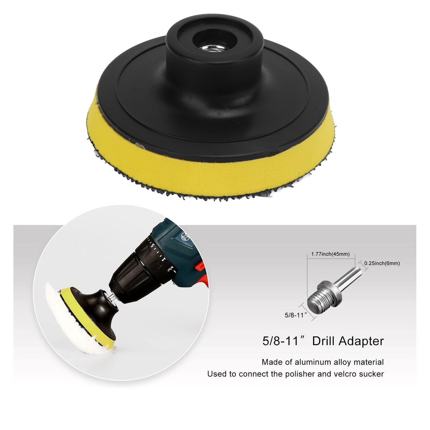 Buffing Pad Wool Polishing Pad Kit 6pcs For Car Polisher