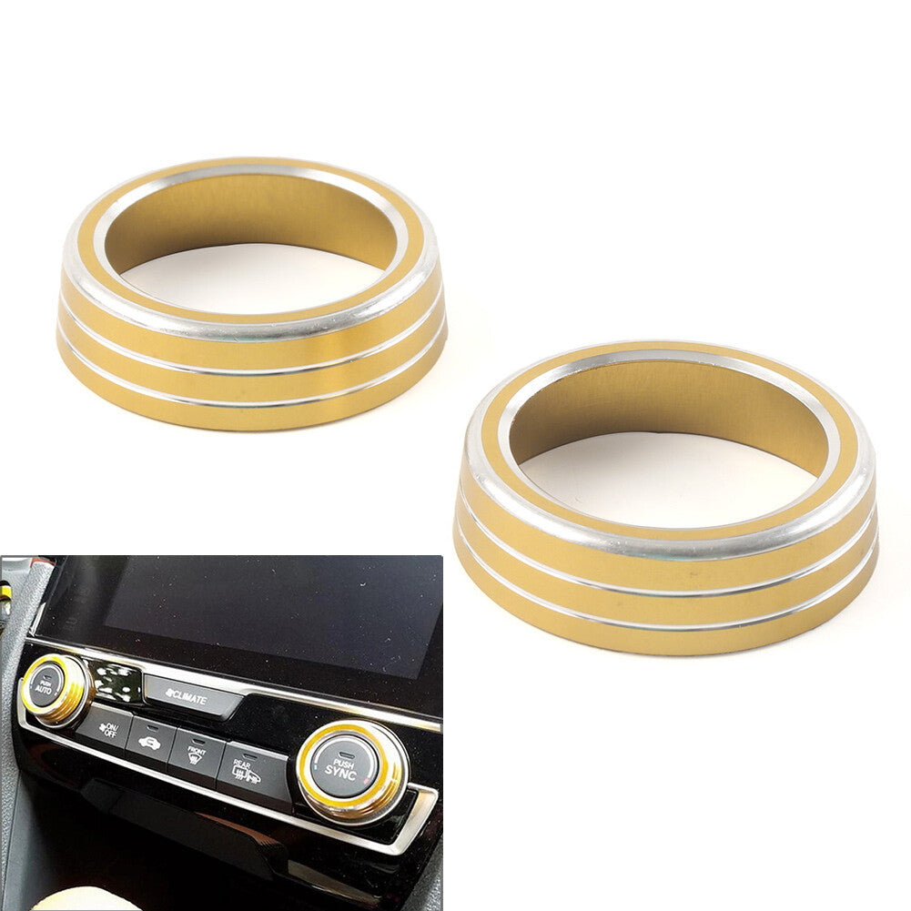 AC Climate Switch Knob Ring Cover Trim for Honda for Civic 10th Generation 2016-21