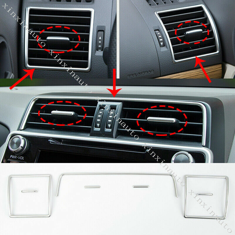 Interior Air Conditioning Vent Molding Trim Strip for Toyota Prado 150 2018-2021