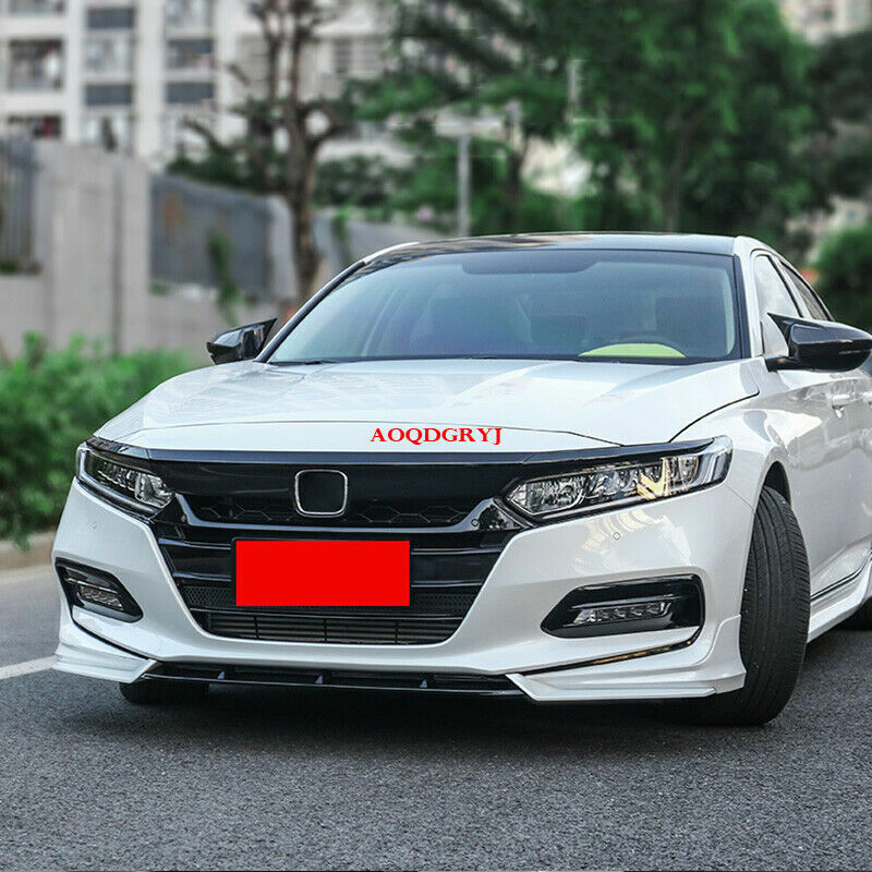 for Honda Accord 2018-2019-2020 Front Bumper Lip Spoiler Cover Trim Guard kit 3P