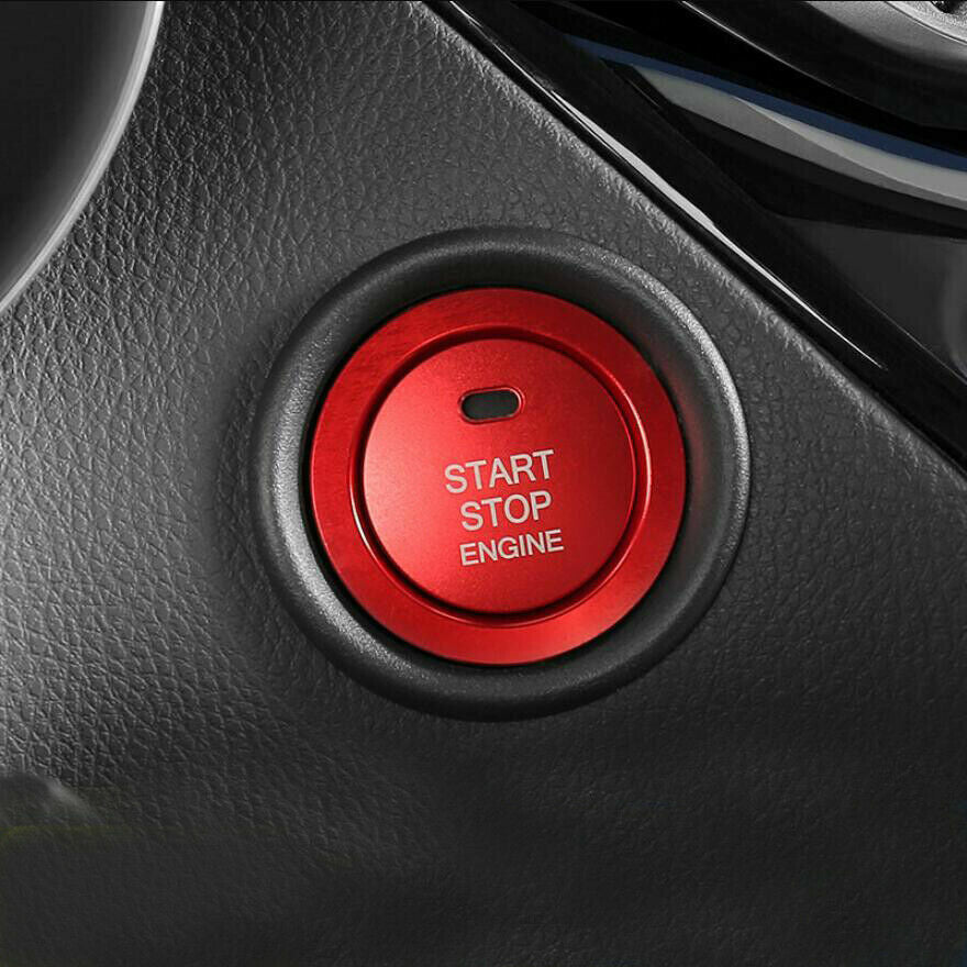 Red Ignition Engine Start Stop Push Button Cover TrimFor for Toyota C-HR 2016-2021