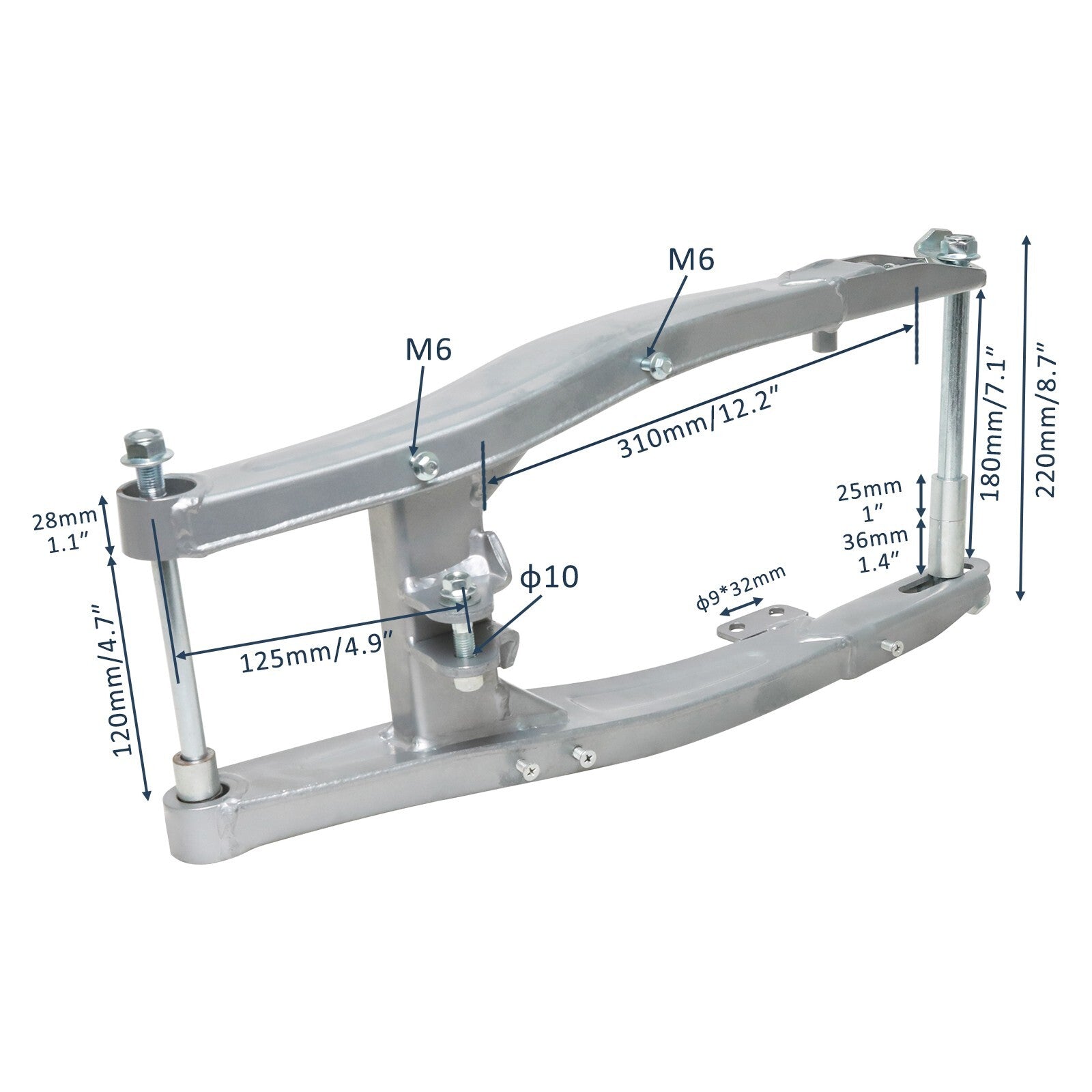 14-inch rear wheel swingarm kit, 90/100-14 tires, rims, grooved bicycle, Taodao Apollo 125cc 140