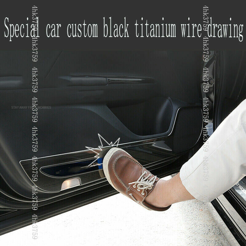 4P for Honda Accord 2014-2017 Black Titanium Door Anti-Kick Pad Guard Trim Cover