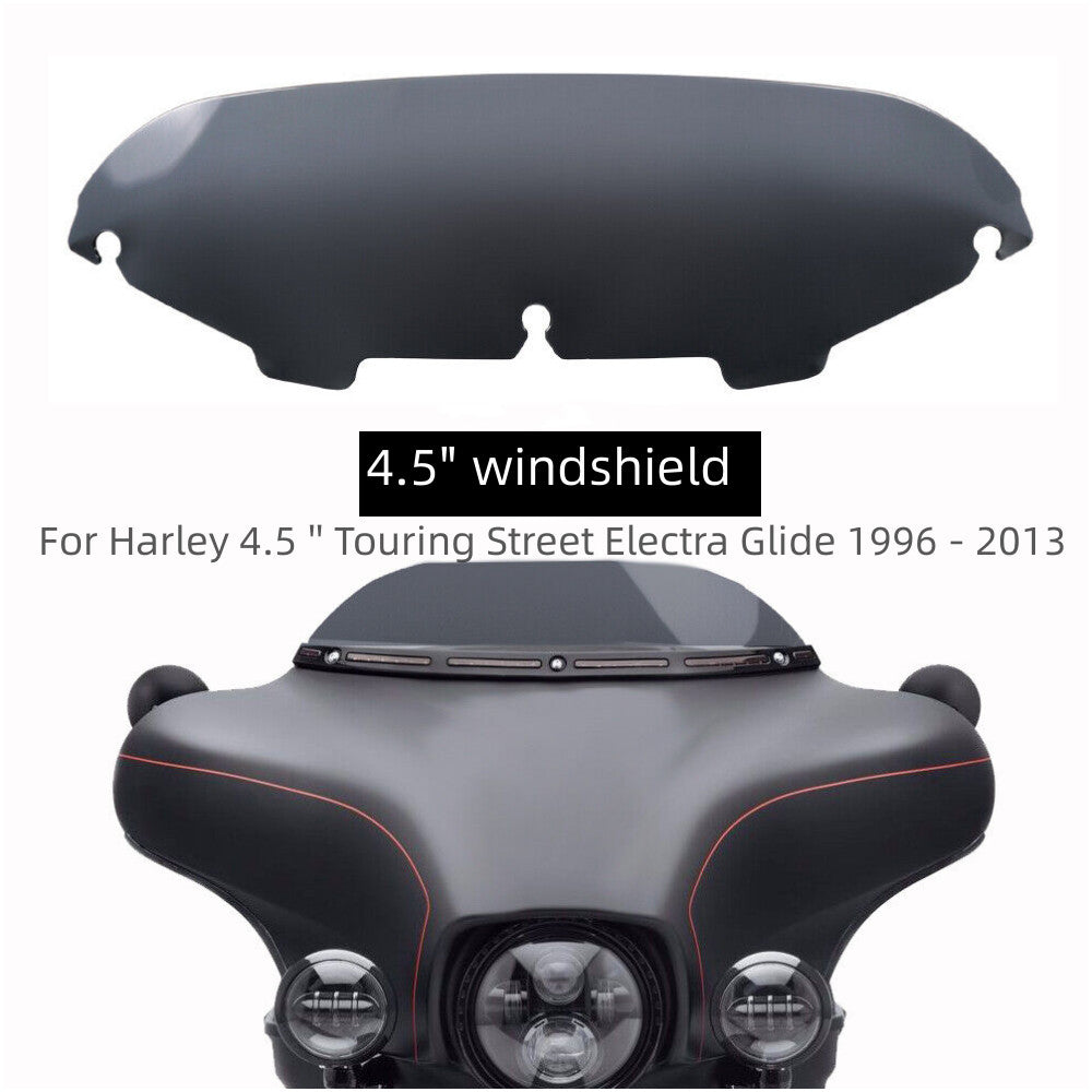 Motor 4.5 Windshield Windscreen for Harley Touring Electra Street Glide 96-13