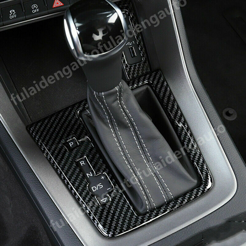 for Audi Q3 2019-2023 Carbon Fiber ABS Interior Gear Shift Box Panel Cover Trim