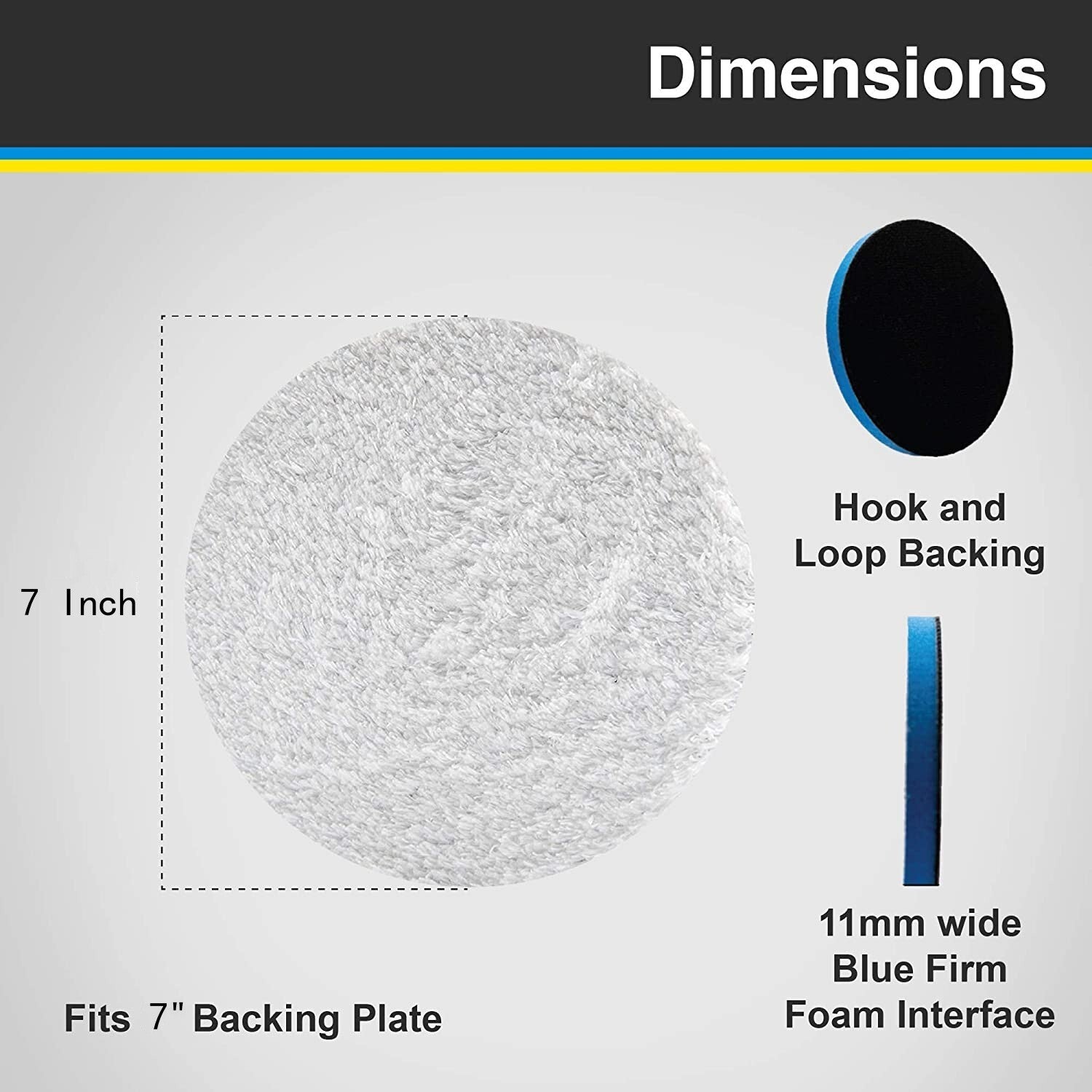 7-inch microfiber cutting pad polishing disc soft wax removal pad for car polishers