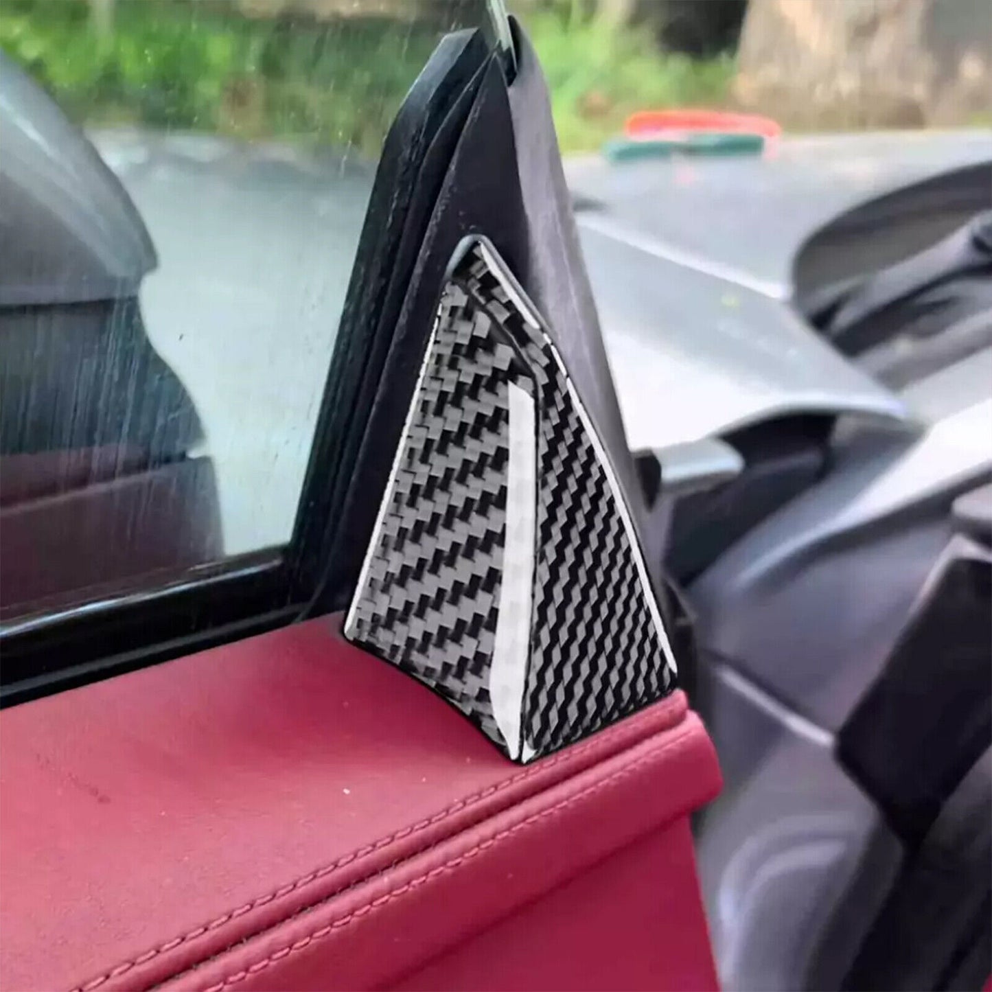 for Porsche 911 992 2019-2023 Soft Carbon Fiber Interior A Pillar Panel Trim