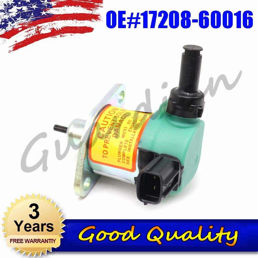 Fuel shut-off solenoid valve suitable for Kubota V1505, V1305, D1105, D1005, D905 17208-60016
