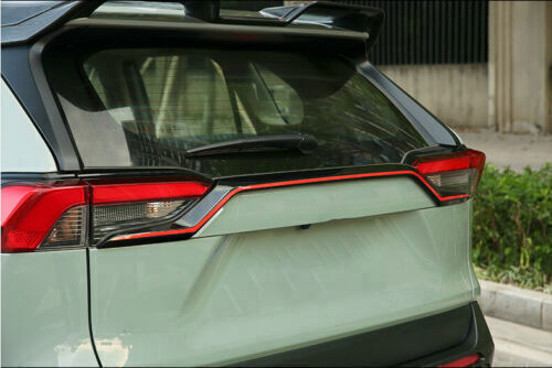 for Toyota RAV4 2019-2023 RedBlack Car Rear Door Trunk Lid Tailgate Strip Trim