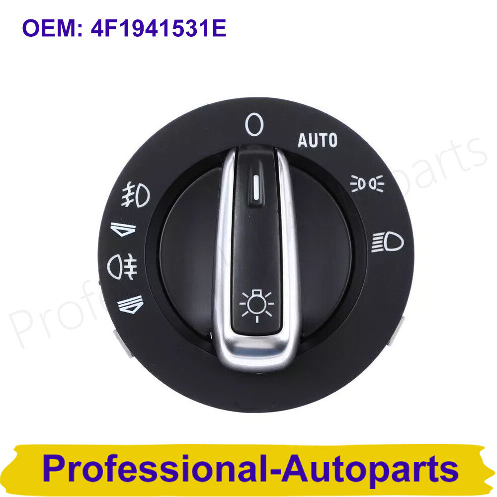 4F1941531E Headlight and Fog Light Switch for 2005-2015 for Audi A6, Q7, and S6 models.
