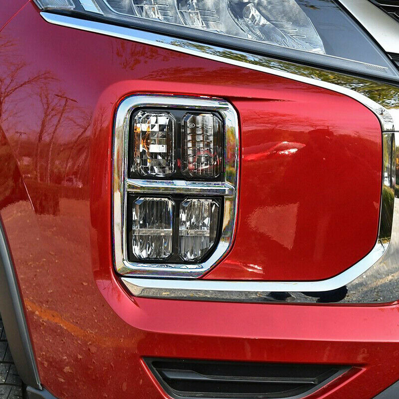 Front Fog Light Lamp Frame Chrome for Mitsubishi ASX RVR Outlander Sport 2020-23