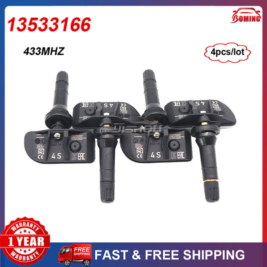 (4) TPMS TIRE PRESSURE SENSORS 13533166 433MHz for GM 2021 TAHOE for YUKON for ESCALADE