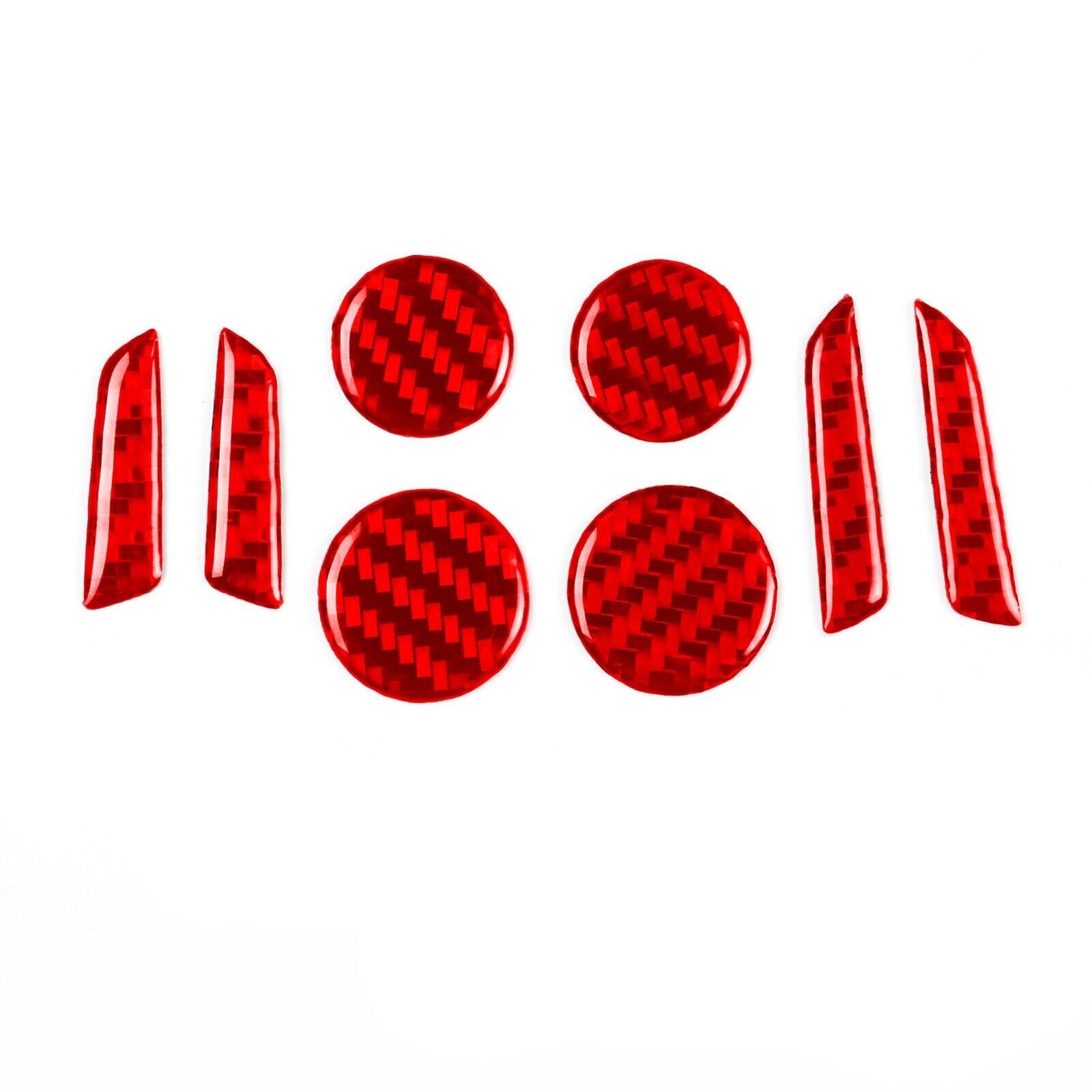 8x Red Car for Seat Adjust Button Switch Cover Trims Accessories for Tesla Model 3/Y