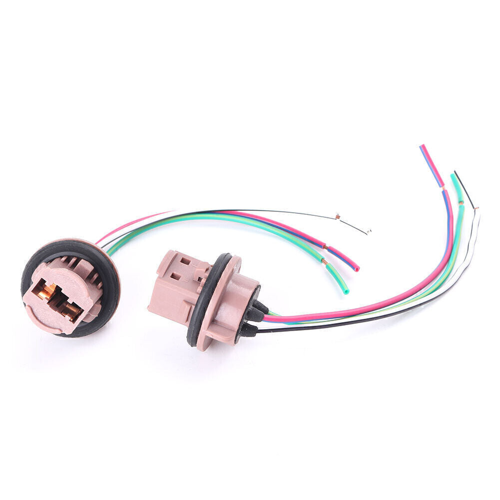 2x T20 LED Bulb Brake Signal Light Sockets Harness Wire For 7440 7441 7443 992A