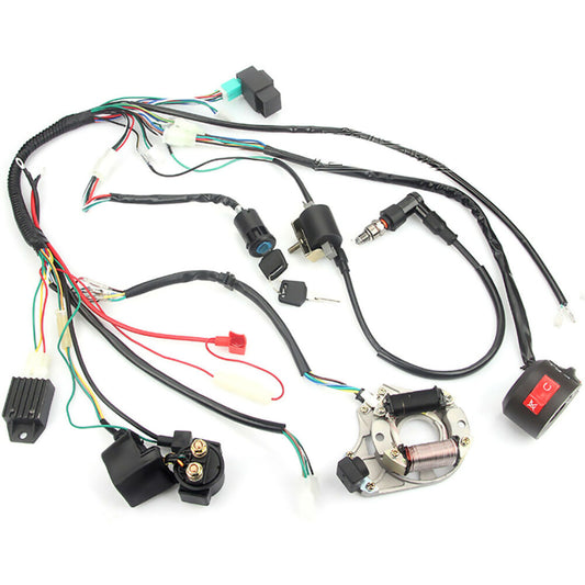 New CDI Ignition Electric Start Quads Wire Harness For ATV 50/70/90/110/125CC E