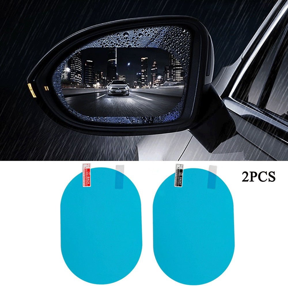 2PCS Car Rear View Mirror Film Rainproof Anti-Fog Hydrophobic Protective Sticker