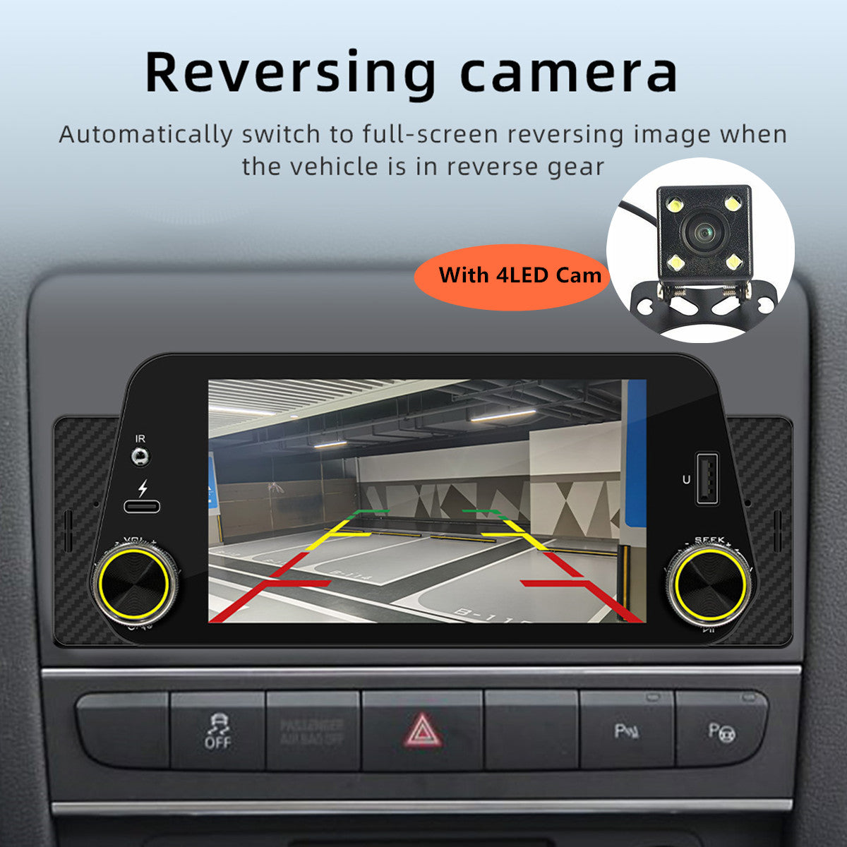 5 Car Radio For Apple Carplay Andriod Auto Stereo Multimedia Single 1 Din W/Cam