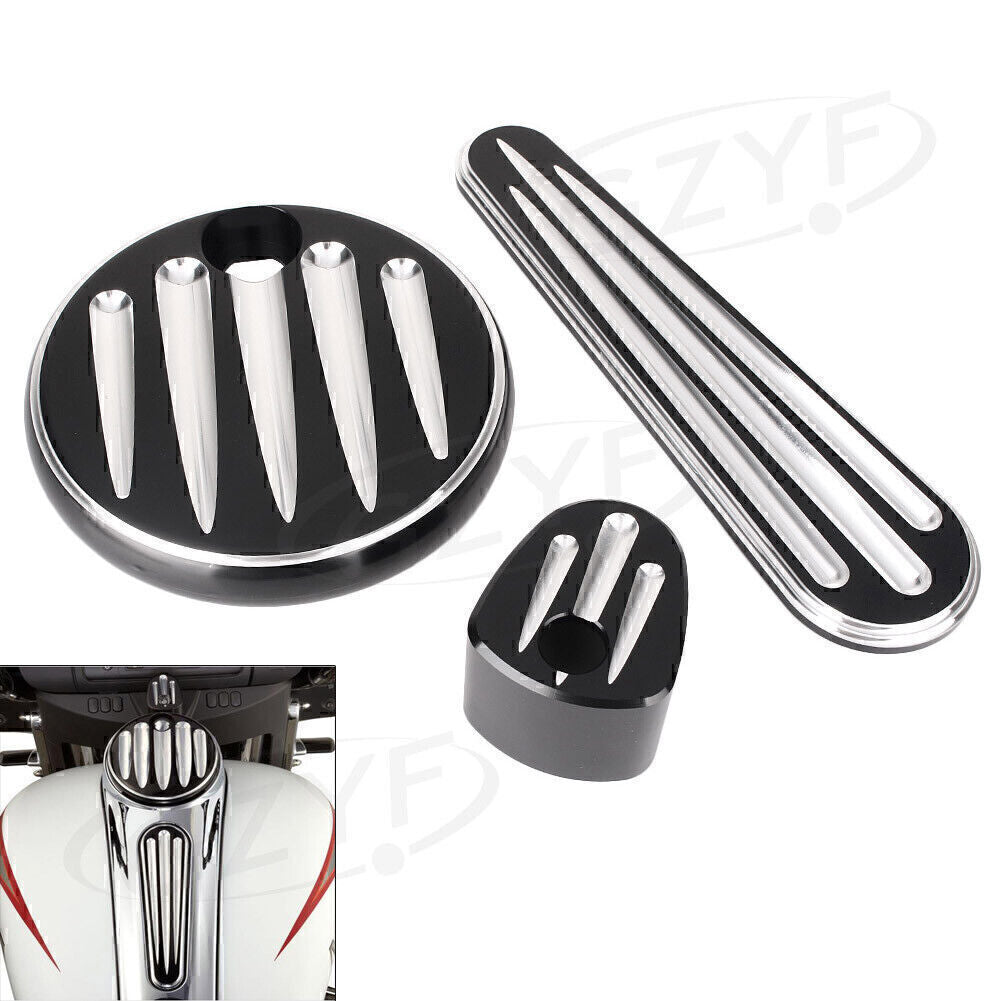 Fit for Harley Touring FLHX FLTRX 2008-2013 Lgnition Switch Cover Fuel Tank Cap Kit