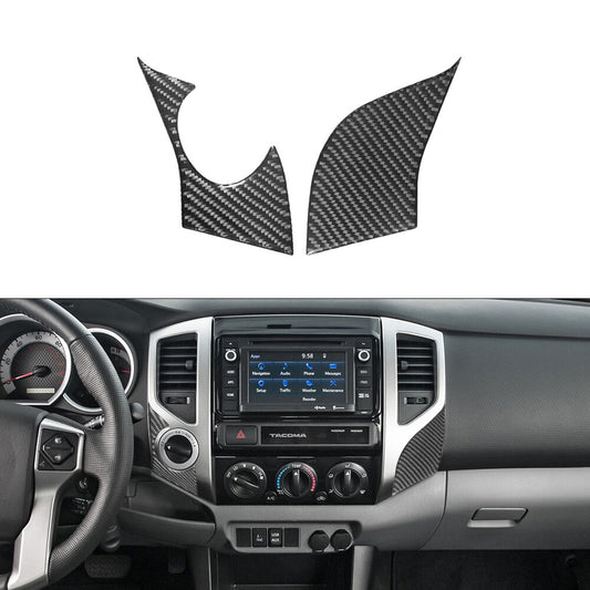 for Toyota Tacoma 2012-2015 2Pcs Center Vent Type-B Trim Cover 4WD Carbon Fiber