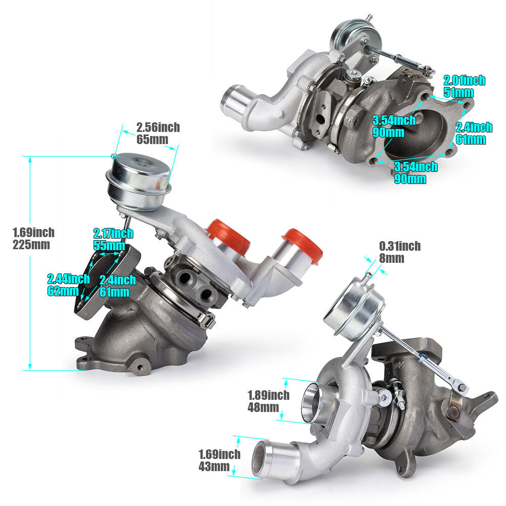 New right-hand grip + LH turbocharger AA5E9G438GD kit for Lincoln MKT and for Ford FLEX TAURUS