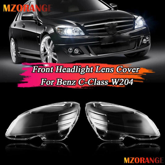 2¡Á for Mercedes-Benz C-Class W204 C300 2008-2011 Headlight Lens Lens L+R NEW