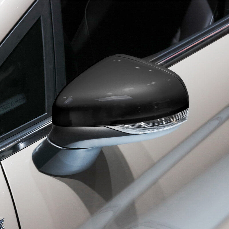 Left Driver Side Door Wing Mirror Cover Cap Black Fit for Ford Fiesta 2018-2023