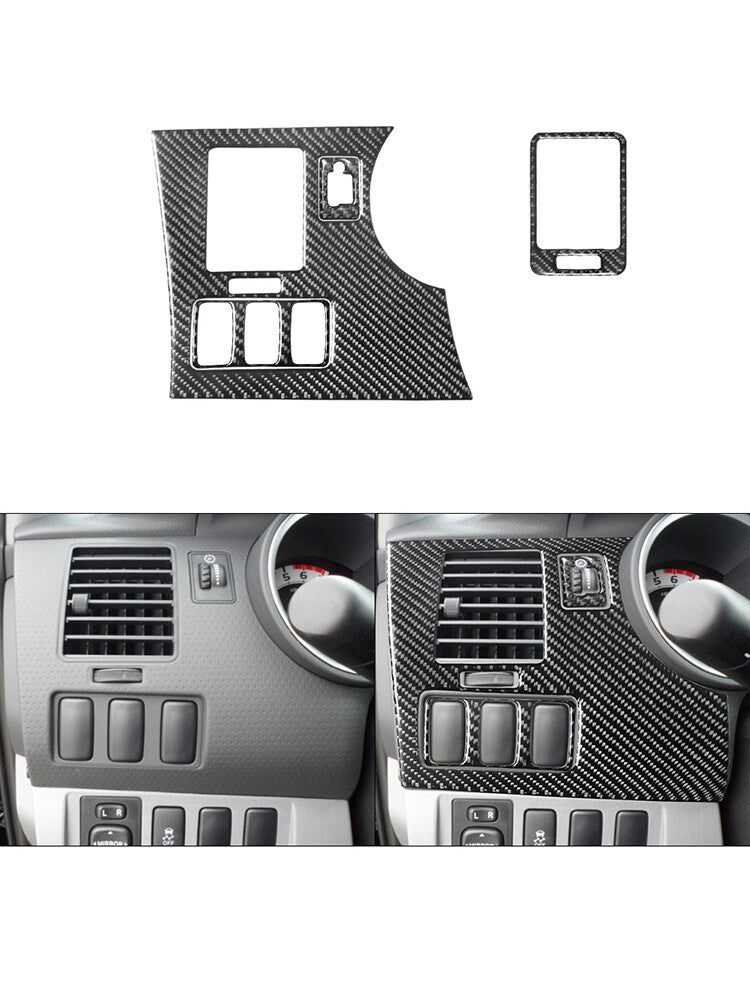 4Pcs Left & Right Air Vent Trim Cover Carbon Fiber for Toyota Tacoma 2012-2015