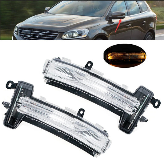 Pair for Volvo XC60 2014-2017 LED Daytime Running Lamp Mirror Indicator