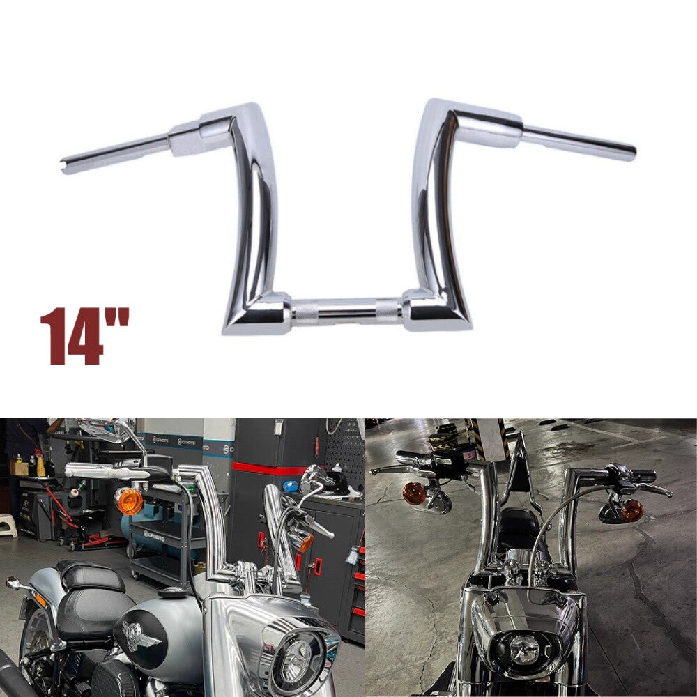 Chrome 14 Rise Hanger Handlebar for Harley Touring Road King FLHR FLHRSE 94¨C18