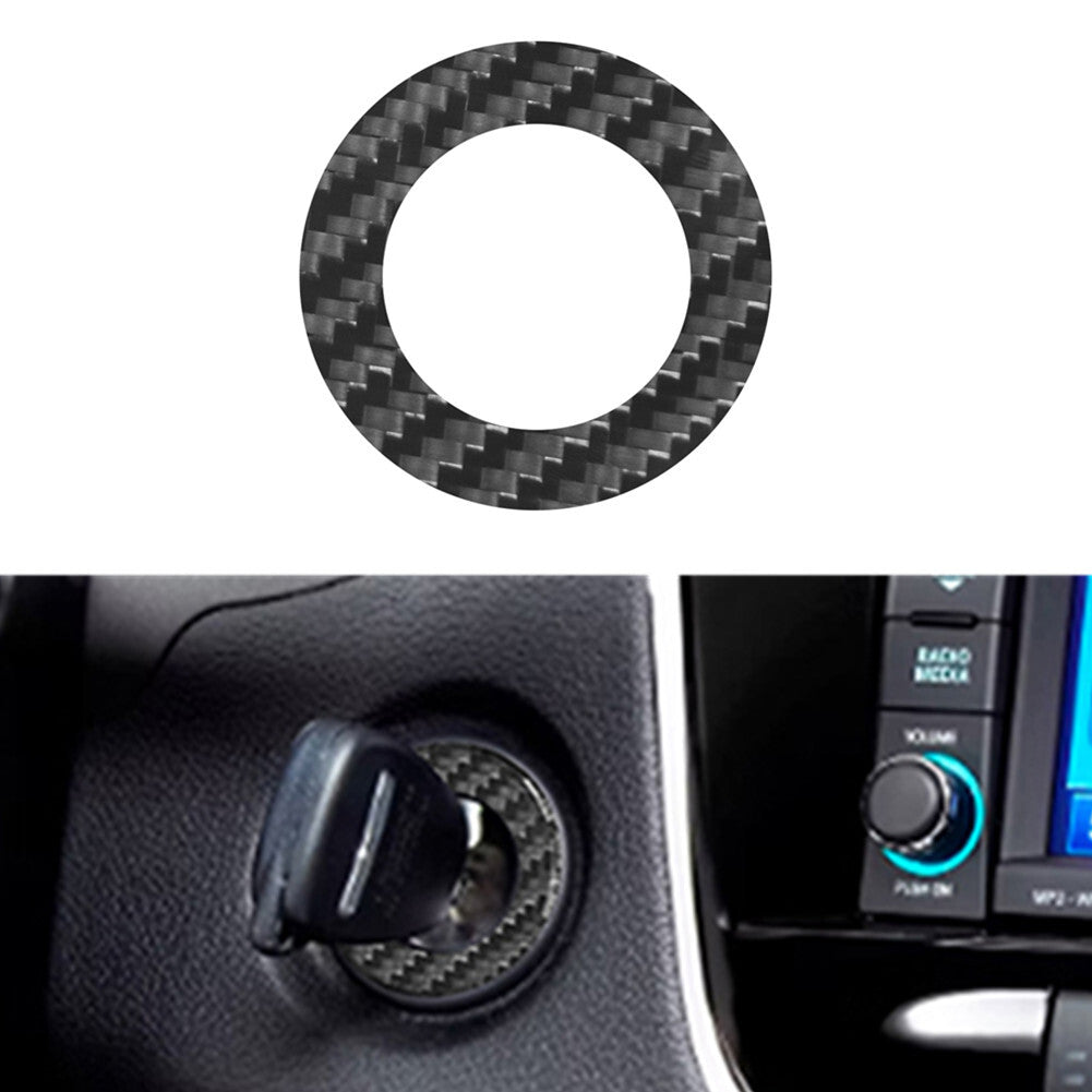 Carbon Fiber Ignition Key Ring Sticker Cover Trim for Chrysler 200 2011-2014
