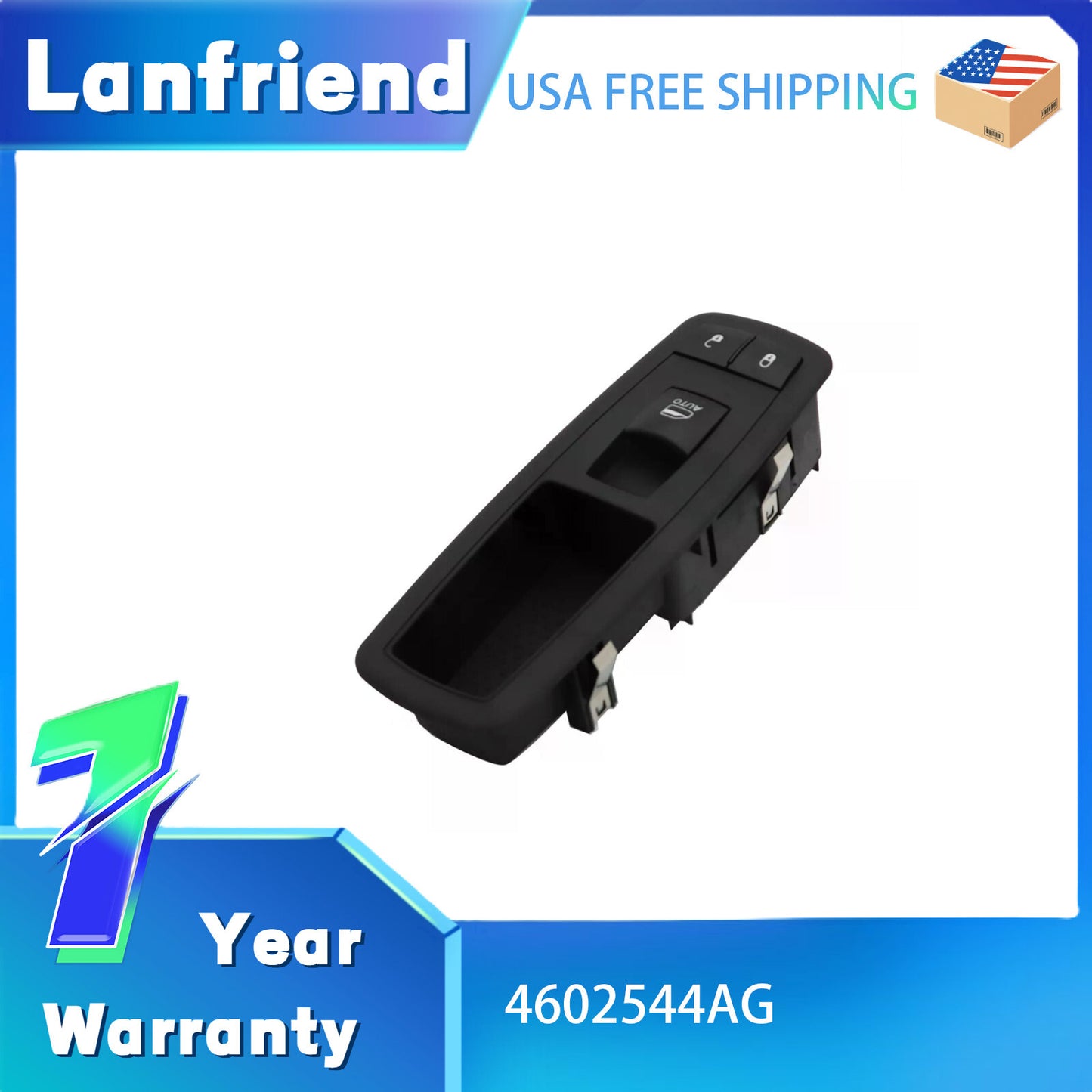 4602544AG Front Right Window Switch Fit for Jeep for Wrangler for Dodge Durango 2014-2023