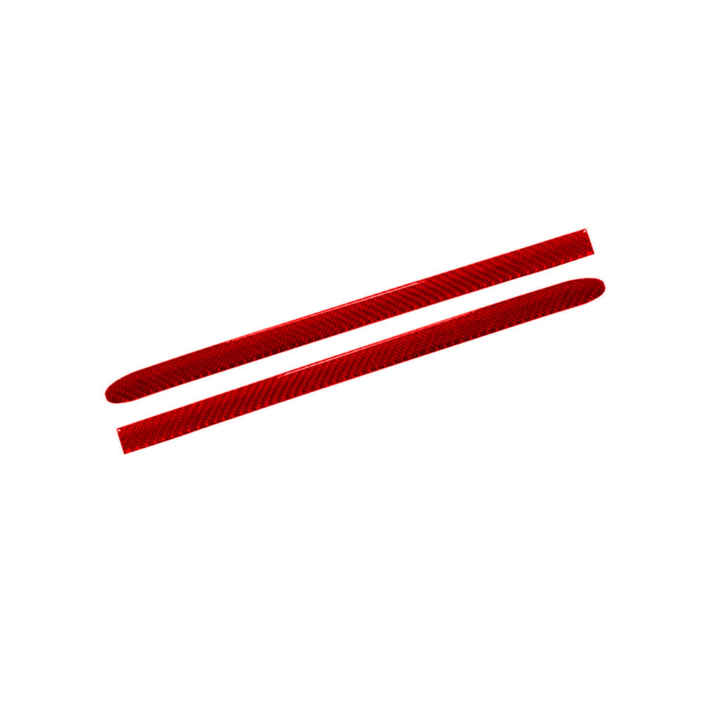 2X Red Carbon Fiber Rear for Seat Strips Cover Trim for Porsche 718 2016-2022