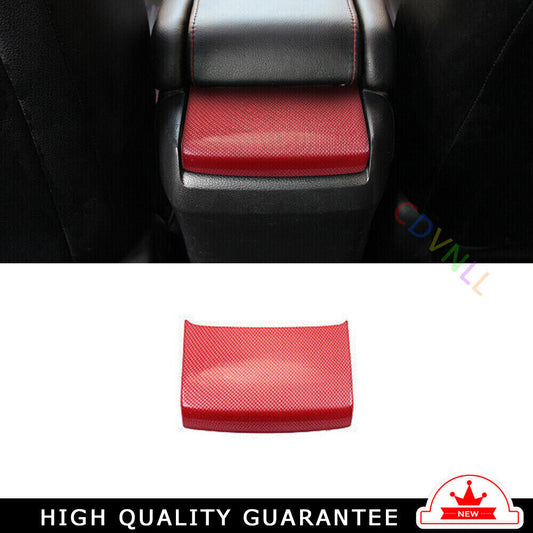Rear Air Outlet Anti-Kick Panel Trim for Honda for Civic 2016-2021 Red Carbon Fiber