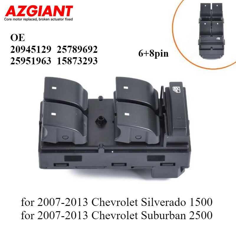 Front Left Power Window Switch for 2007-2013 for Chevrolet Silverado/Suburban